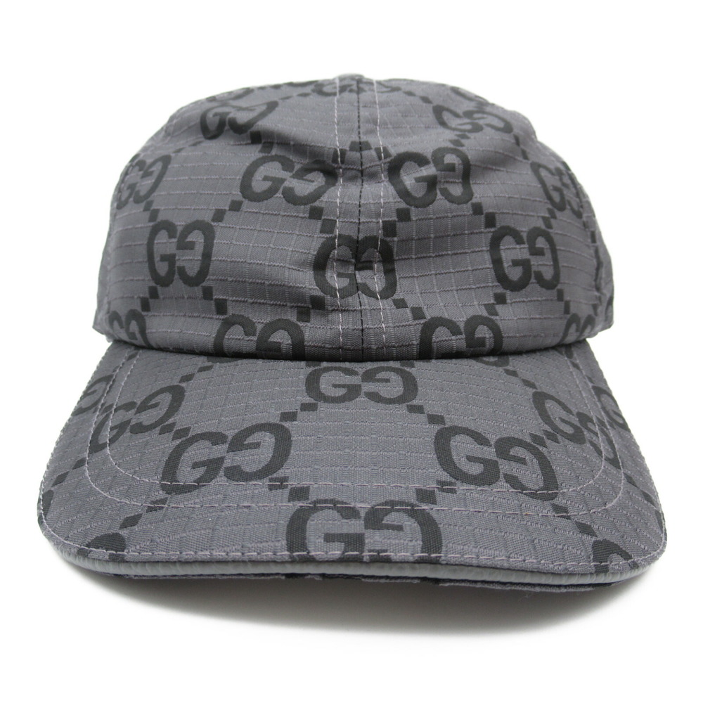 Gucci Baseball Cap Hat Polyester Gray